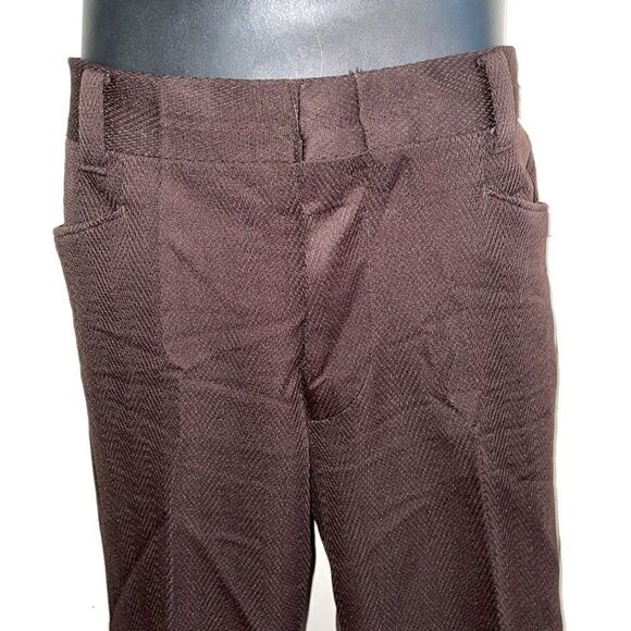 Vtg 70s Levi’s Panatela brown double knit polyester pants - Picture 3 of 9